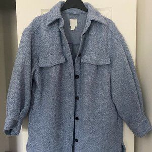 Long Oversized Button Up Shacket